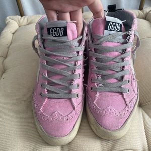 Golden Goose Deluxe Brand pink mid star sneakers! Size 36.